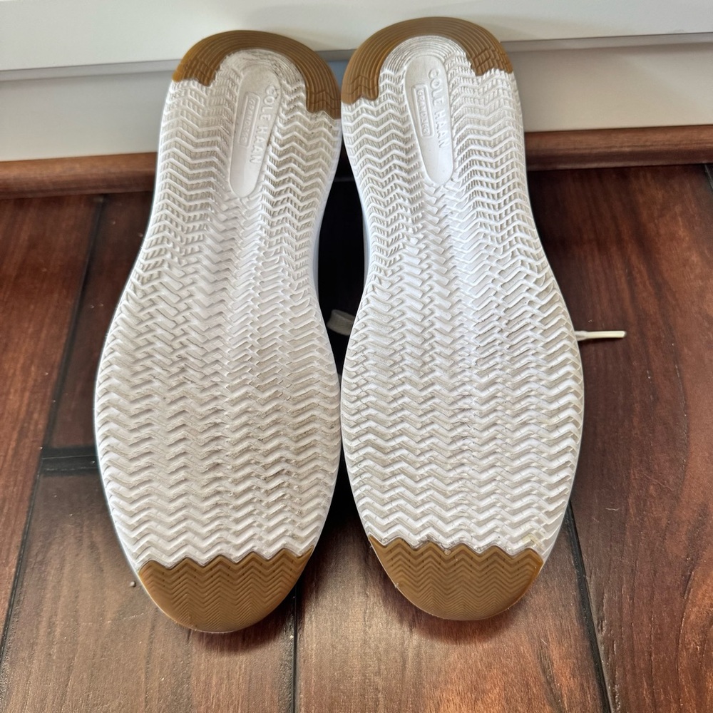 Cole Haan Grandpro Topspin White Leather Sneakers with Black Detail - Picture 11 of 12